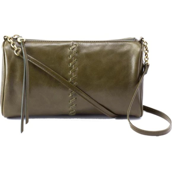 NWT New Hobo Topaz Crossbody Bag Mistletoe Whipstitch Leather Retired Rare